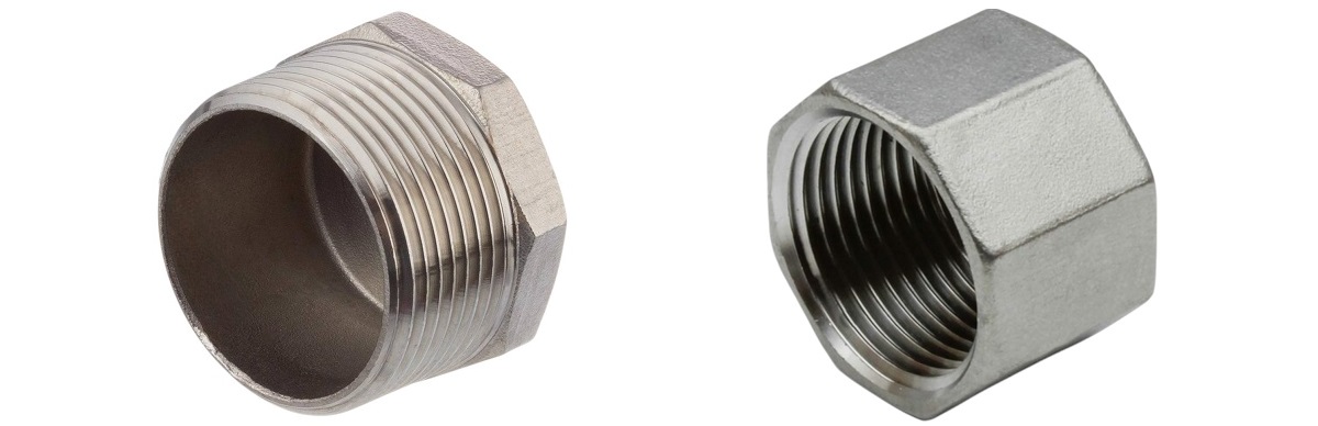Edelstahl Gewindefittings - Edelstahl Stopfen - Edelstahl Kappe