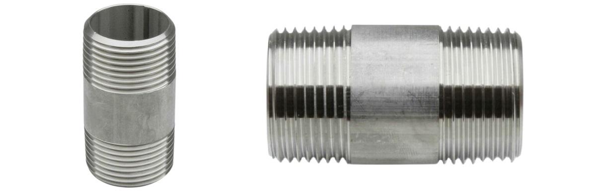 Edelstahl Gewindefittings - Edelstahl Rohrnippel Langnippel