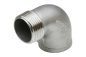 Preview: Edelstahl Winkel 90 Grad Innengewinde x Aussengewinde