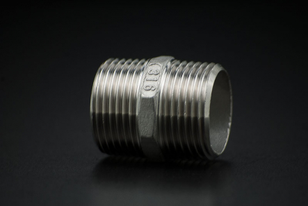 Stainless Steel Nipple - 1/4 Inch / Male Thread x Male Thread