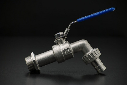 Stainless Steel Drain Ball Valve with Hose - 3/4 Inch / Male Thread