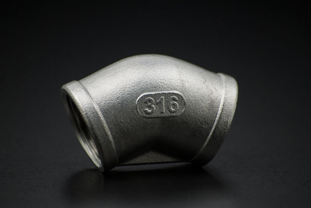 Stainless Steel Elbow 45 Degree - 1/2 Inch / Female Thread x Female Thread