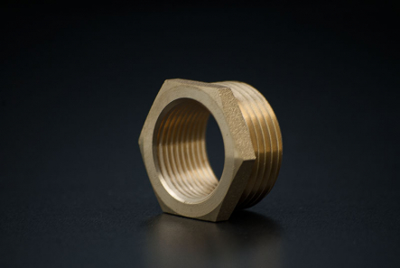 Brass Reducing Piece - 3/8 x 1/4 Inch / M x F