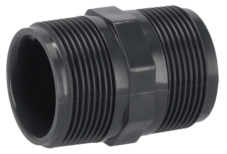 Baumaxxe PVC Verbindungsstück 50mm X 1 1/2 Zoll - Mit Verschraubung Und O-Ring