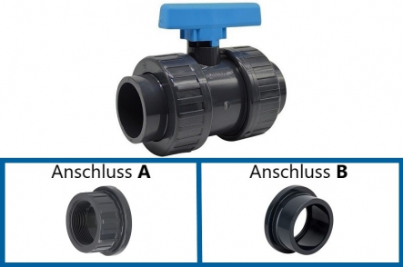 PVC Kugelhahn Innengewinde x Klebemuffe