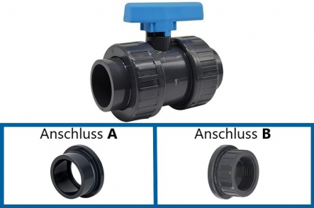 PVC Kugelhahn Klebemuffe x Innengewinde