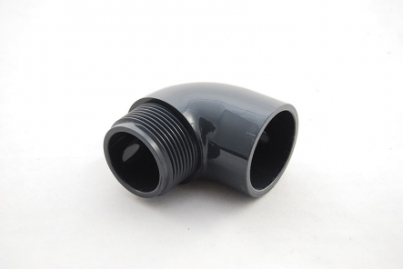 PVC Elbow 90 Degree - 50mm x 1 1/4 Inch / Glue Socket x Male Thread