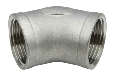 Preview: Edelstahl Winkel 45 Grad Innengewinde x Innengewinde