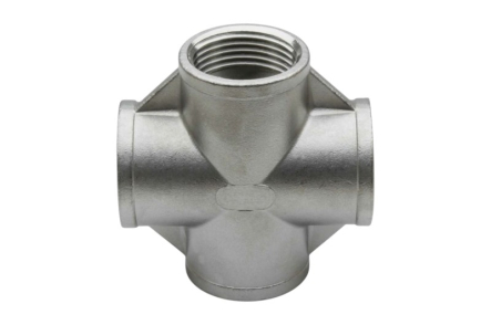 Edelstahl Kreuzstück 4fach Innengewinde