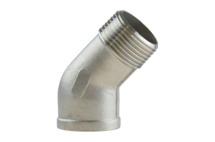 Edelstahl Winkel 45 Grad Innengewinde x Aussengewinde