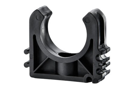 Rohrschelle Rohrhalter ohne Bügel in Schwarz