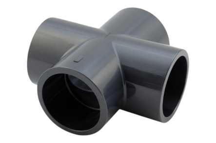 Preview: PVC-U Kreuzstück 4x Klebemuffe 50mm