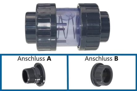 PVC Ruckschlagventil Transparent