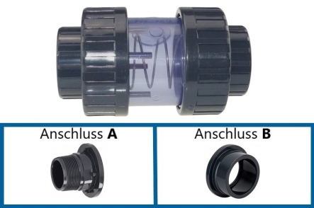 PVC Ruckschlagventil Transparent