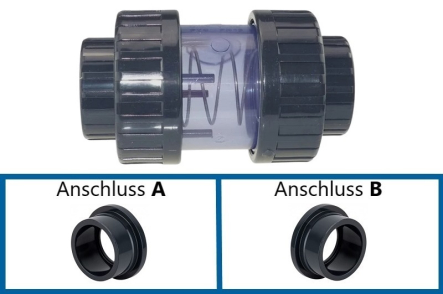 PVC Ruckschlagventil Transparent