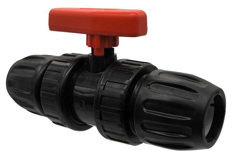 Kugelhahn PN 10 PE-EPDM 20-50mm - Mit PE-Anschluss Klemmringverschraubung