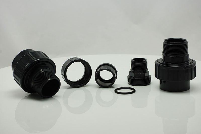 GWT Versandhandel Fittings, Ventile und mehr PVC 3/3 Union Coupler 12mm x 1/4 Inch / Glue