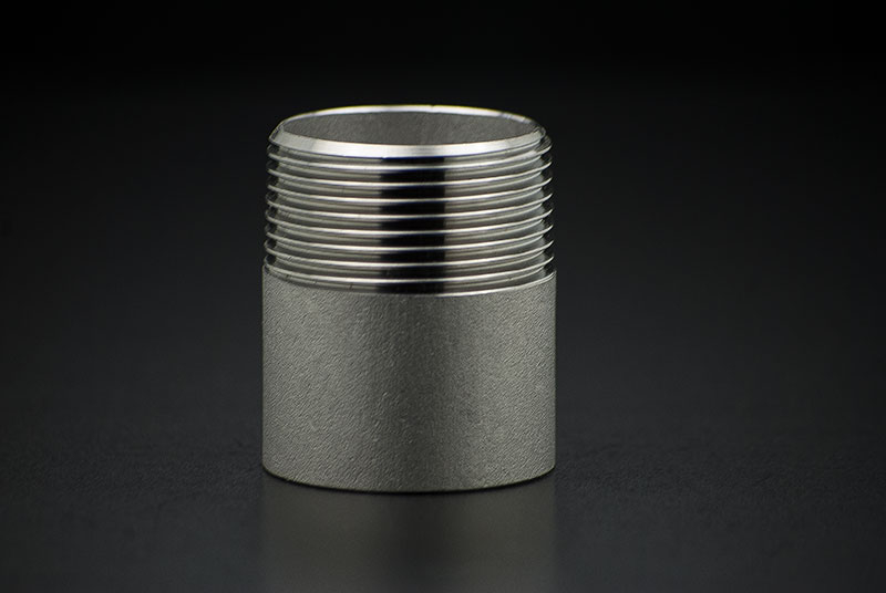 Edelstahl Anschweißnippel - 1 Zoll x 40mm / Aussengewinde x Länge