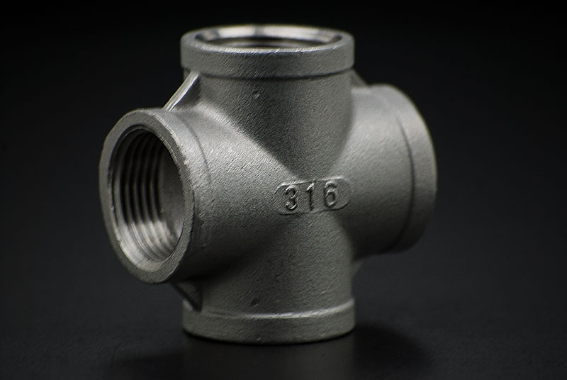 Stainless Steel Crosspiece - 1/4 Inch / 4x Female Thread