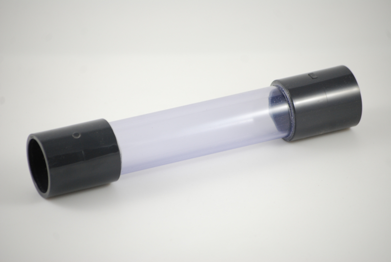 PVC Sichtglas Kontrollglas,Rohr mit beidseitiger Klebemuffe 50mm bis 110mm 