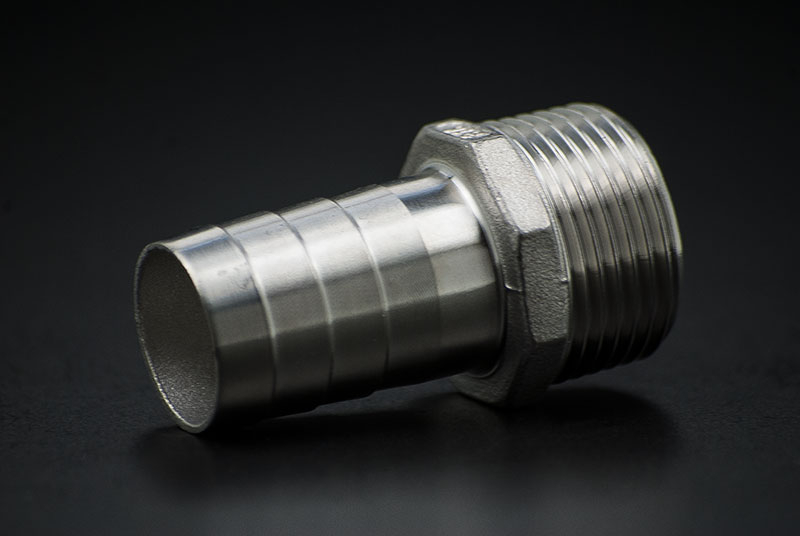 Stainless Steel Hose Nozzle - 3/4 Inch x 19mm / Male Thread x Hose Nozzle