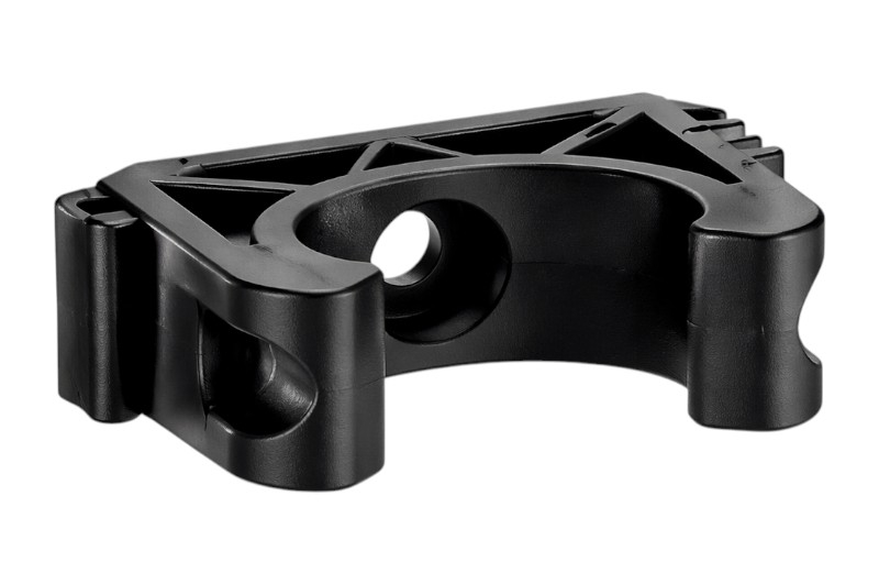 Rohrschelle Rohrhalter ohne Bügel in Schwarz