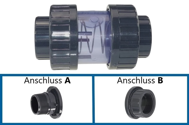 PVC Ruckschlagventil Transparent