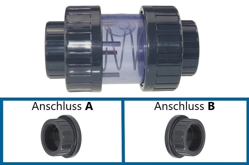 PVC Ruckschlagventil Transparent