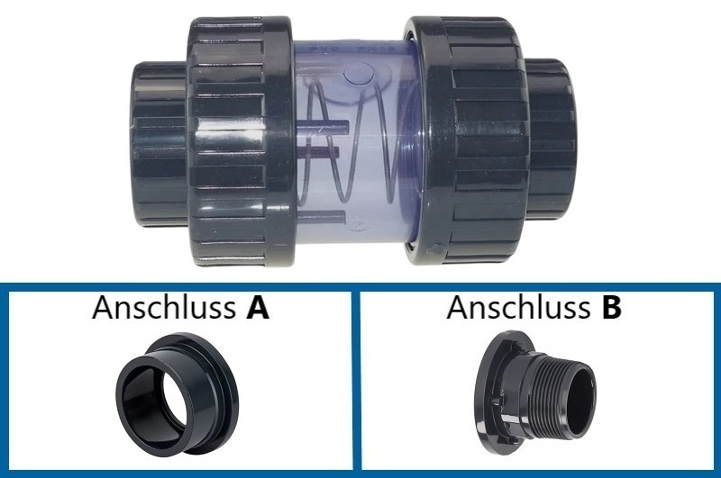 PVC Ruckschlagventil Transparent