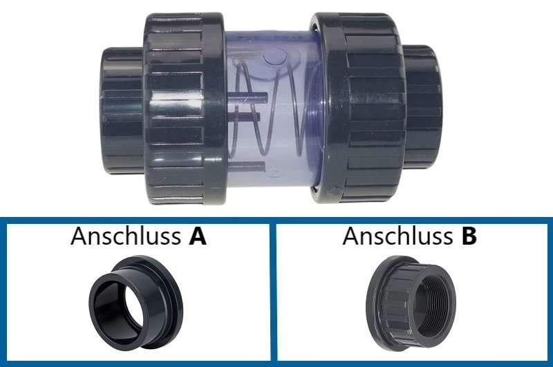 PVC Ruckschlagventil Transparent