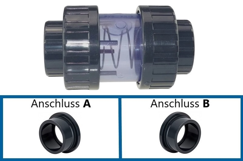 PVC Ruckschlagventil Transparent