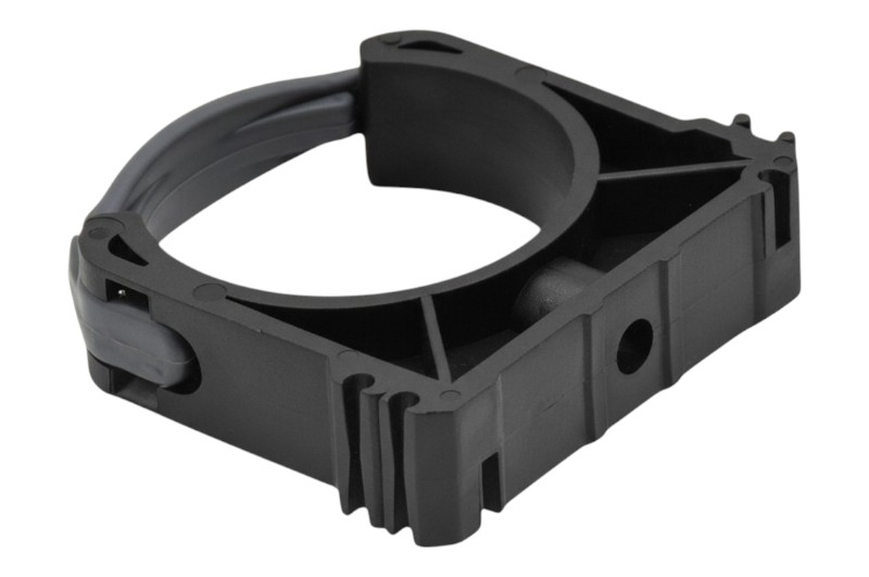 Rohrschelle Rohrhalter mit Bügel in Schwarz